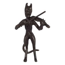 Bronzierte kupferfigur teufel - kupferfigur,