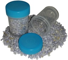 40 Schraubdosen Kunststoffdosen Labordosen transparent 35ml Runddose Labor Blau