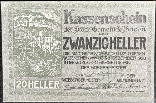 Heller baden notgeld - ,