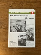 Orig. FRITZMEIER Verdeck Für FIAT Traktor Prospekt Brochure Schlepper Bulldog D7