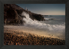 Surf on Bracelet Bay Gerahmtes