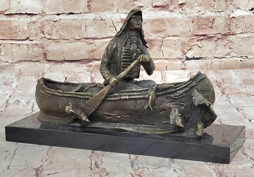 Bronze marmor basis indianer - marmor,