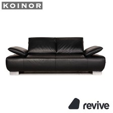 Koinor Volare Leder Sofa Schwarz Zweisitzer Couch Funktion