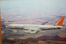 AK Airliner Postcard  Flugzeug SOUTH AFRICAN AIRWAYS B.707 airline issue