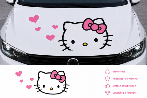 Hello kitty autoaufkleber - hello,