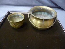 2x Vintage Messing Töpfe /