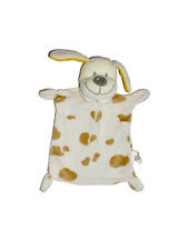 NICOTOY Hund Dog Schmusetuch Schnuffeltuch Kuscheltuch gelb weiß braun gefleckt