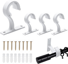 4 Stück Gardinenstange Halterung, Ø 25 – 28 Mm Gardinenstangenhalter, Vorhangsta