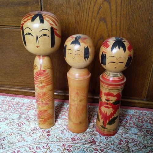 Japanische kokeshi puppe - puppe, 3er