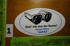 Alter Aufkleber Automobil Werkstatt Tuning WEYER Spruch Geh' mir aus der Sonne