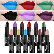 12 Farbe Lippenstift Make-Up Wasserfest Anhaltend Rot Lippenstift Matt ☑