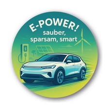 Elektroauto Aufkleber E Power
