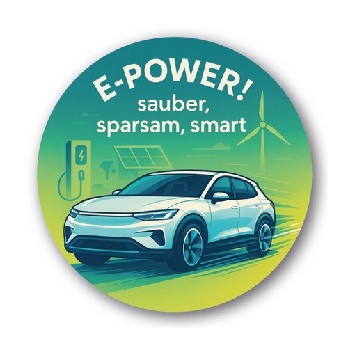 Elektroauto aufkleber power - aufkleber, e