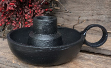 ❤️  Toller massiver Kerzenleuchter Stabkerze Gusseisen / Metall Kerze schwarz ❤️