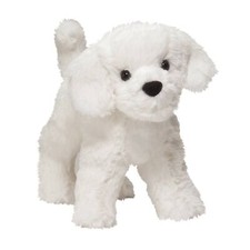 Weißer Bichon Frisé HUND Plüschtier Stofftier Kuscheltier Plüsch H=17cm