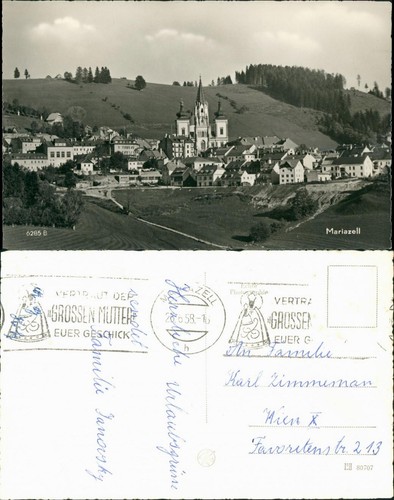 Ansichtskarte mariazell - ansichtskarte,