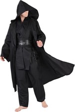 SINSEN Jedi Erwachsene 4 teilig SW Obi Wan Kapuze Bademantel Kenobi Gewand