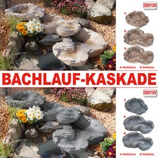 BACHLAUF GARTENBRUNNEN WASSERLAUF SOLAR TEICH PUMPE KASKADEN WASSERFALL GARTEN