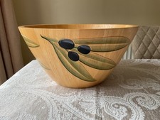 Salat/ Obstschale aus Holz Olivendesign