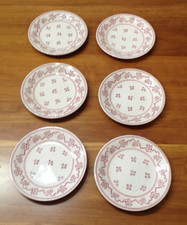 Set Of 6 LAURA ASHLEY Burgundy