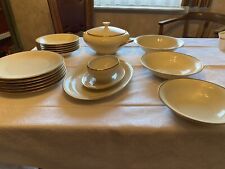 Tirschenreuth Porzellan Speise-Service Vintage Goldrand 6 Pers Top