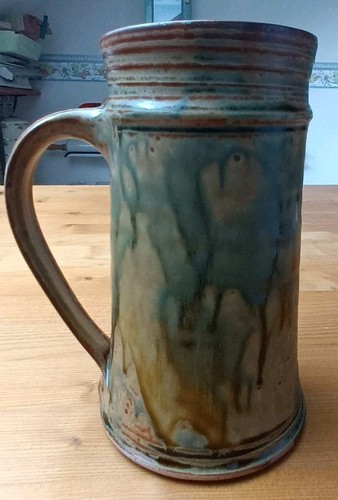 Tonkrug maßkrug getöpfert - tonkrug,, maßkrug,