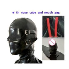 Schwarze Latex Maske Haube