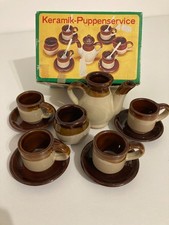 Keramik Puppenservice Braun