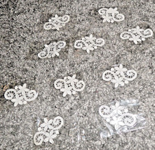 10 x Spitzenbesatz * Ornamente  Applikation * Brautkleid Flohmarkt, Trödelmarkt