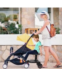 Buggy Board Blau Trittbrett Buggy mit Sitz Kinderwagenbrett Kiddy Stehbrett