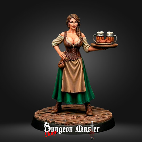 Human npc barmaid miniatur - human, dnd