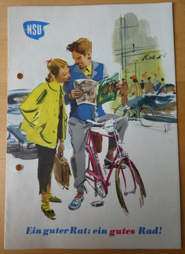 Original nsu fahrrad prospekt - original,