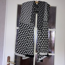 Oversized Schal Opus dunkelblau- weiß