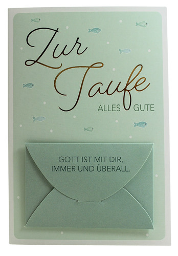 Grußkarte taufe geldfach - grußkarte,