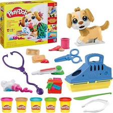 Play-Doh Tierarzt Spielset mit Spielzeughund, Tragebox Knete Knetmasse