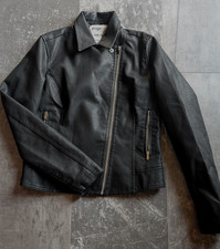 Kunstlederjacke Kinder schwarz