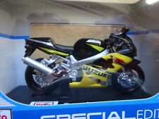 Suzuki GSX-R600 Motorrad Modelmotorrad *NEU*  ca. 11cm schwarzgelb 1/18