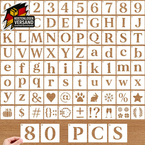 Buchstabenschablonen set - buchstabenschablonen, 80