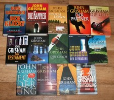 14 Bücher - JOHN GRISHAM - Krimi Thriller Paket. Richter Klient Kammer u.a.