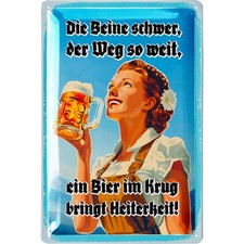Retro Blechschild BIER lustige Schilder mit Sprüchen als Bar Dekoration 20x30cm
