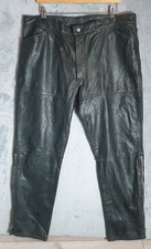 Vintage Honda Motorradhose schwarz Leder W38 L31 XXL
