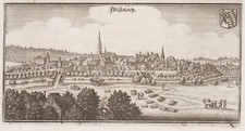 Wiesloch Original Kupferstich Merian 1645