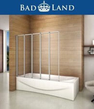 Badewannenabtrennung 120x140 5-teilig ! Faltwand Duschabtrennung Glas Klarglas