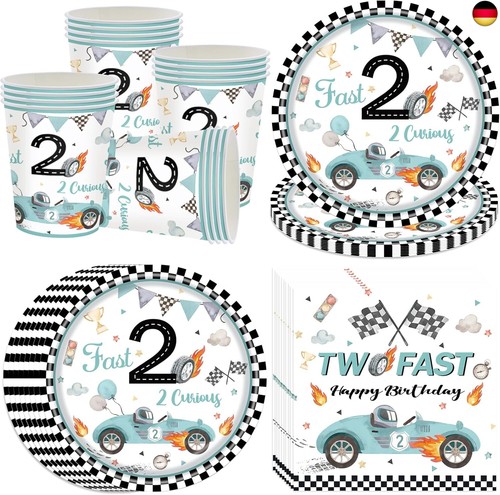 Rennwagen partygeschirr set - rennwagen,