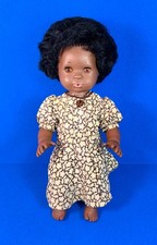 SCHILDKRÖT Puppe Näß-Mädi dunkle Haut dunkelhäutig Afrikanerin 60er J. Vintage