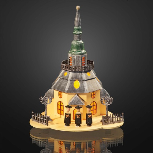 Led holzkirche mit sängern - led-holzkirche,
