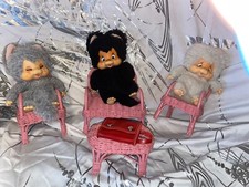 Konvolut MONCHHICHI Freund Washino Kätzchen 3 x NYAMY Monchichi Sammlung w204