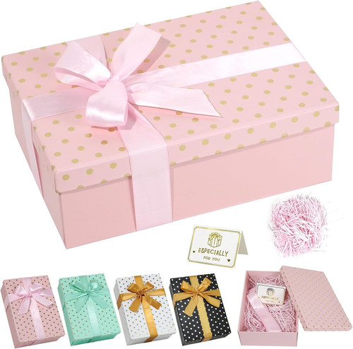 Rosa geschenkbox mit - mit, deckel