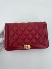 Chanel Boy WOC Red Caviar Gold