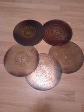 5 Stück Kalliope Polyphon  Symphonion Blechplatten Spieluhr 27 cm